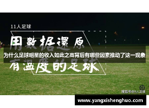 为什么足球明星的收入如此之高背后有哪些因素推动了这一现象